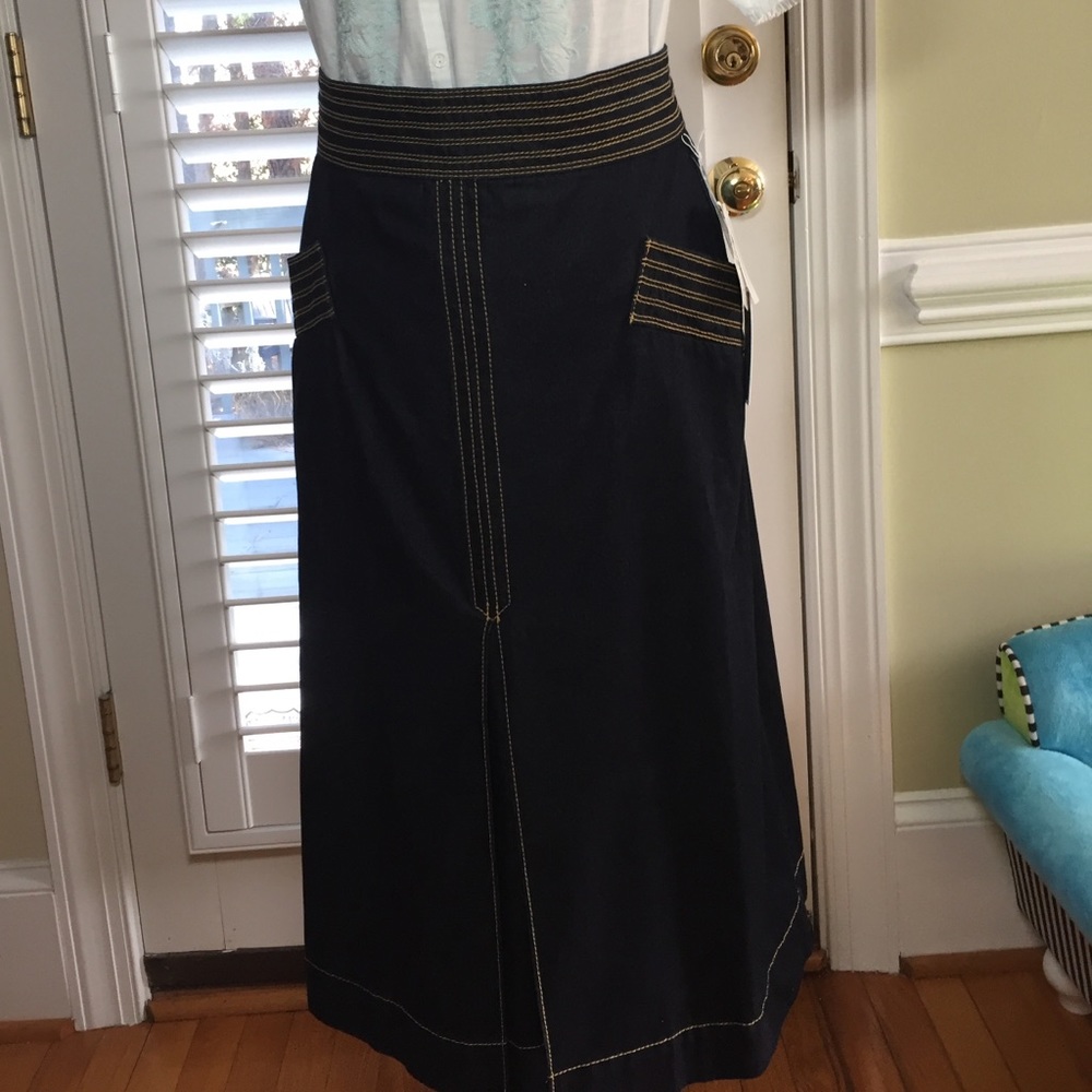 Chelsea indigo denim skirt